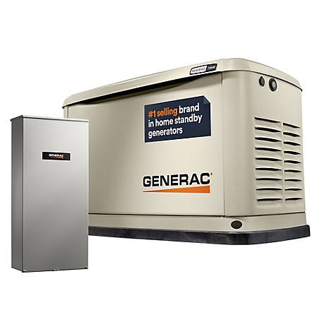 Generac Guardian 14kW Whole Home Standby Generator with 200A Transfer Switch, Wi-Fi enabled