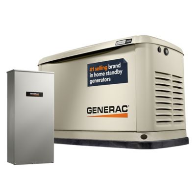 Generac 18,000-Watt Dual-Fuel Guardian Whole Home Standby Generator, 200A Transfer Switch, Wi-Fi Enabled