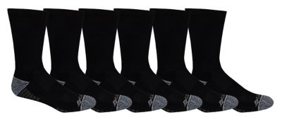 Columbia Sportswear Men's Athletic Crew Socks, 6-Pack, RCS942MTRBK16PR