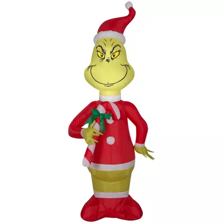 Gemmy Airblown Grinch with Red and White Candy Cane Decor Christmas Inflatables