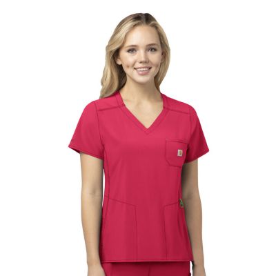 Carhartt Women's Force Cross-Flex Chest Pocket Scrub Top