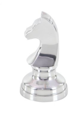 Image showing  Chess Decor, 4 in. x 9 in., Silver, 3 pc.
