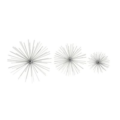 Image showing  Silver Metal 3-D Starburst Wall Decor, 3 pc.