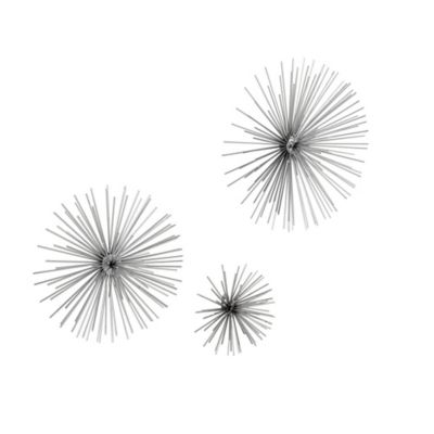 Image showing  Silver Metal 3-D Starburst Wall Decor, 3 pc.