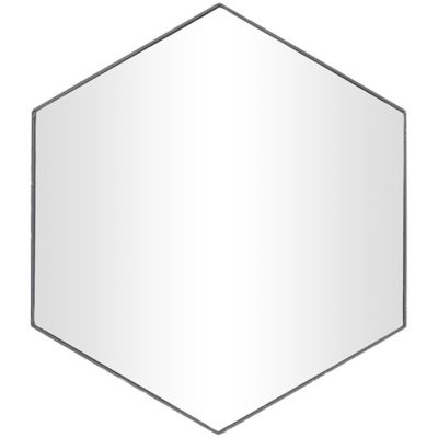 Image showing  Black Wood Wall Mirror with Thin Minimalistic Frame 24 x 1 x 21in., 60147