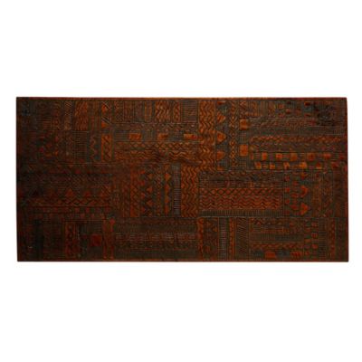 Image showing  Decorative Carved Rectangular Wood Coffee Table, 47.25 x 23.6 x 17.5 in., 28445
