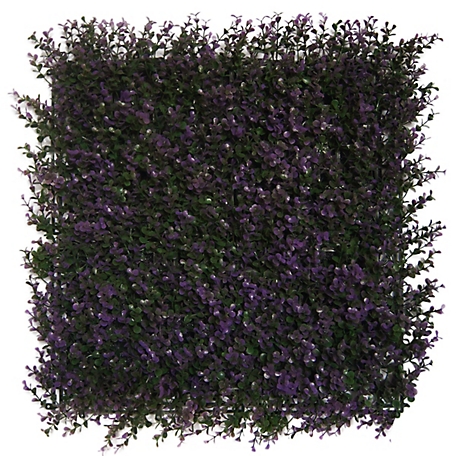 Greensmart Dekor 19.68 in. x 19.68 in. Artificial Foliage Lavender Style Wall Panels, 4 pc.