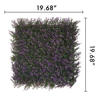 Image showing  19.68 in. x 19.68 in. Artificial Foliage Lavender Wall Panels, 4 pc.