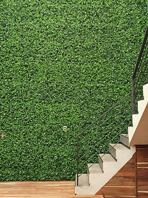 Image showing  19.68 in. x 19.68 in. Artificial Foliage Tulum Style Wall Panels, 4 pc.