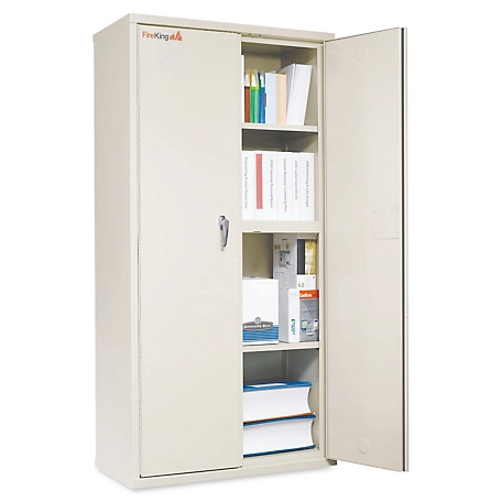 FireKing Storage Cabinet, UL Listed 350, 19.25 in. x 36 in. x 72 in.