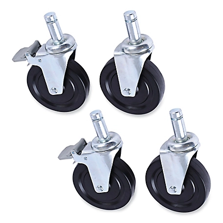Alera Optional Casters for Wire Shelving, 4-Pack, ALESW590004