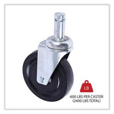 Image showing  5 in. 600 lb. Capacity Optional Casters for Wire Shelving, 4-Pack