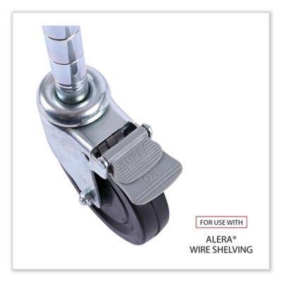 Image showing  5 in. 600 lb. Capacity Optional Casters for Wire Shelving, 4-Pack