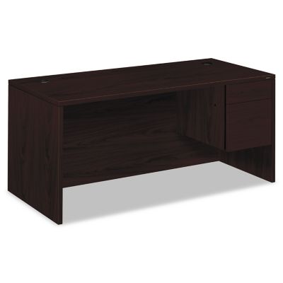 HON 10500 Series L Right 3/4 Height Pedestal Desk