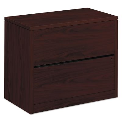 HON 10500 Series 2-Drawer Lateral File Cabinet, Mahogany