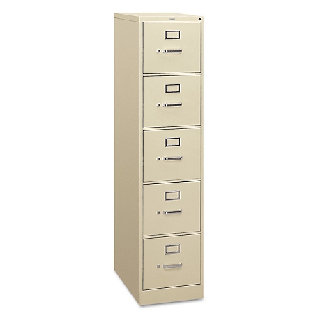 HON 310 Series 5-Drawer Full-Suspension File Cabinet, Letter