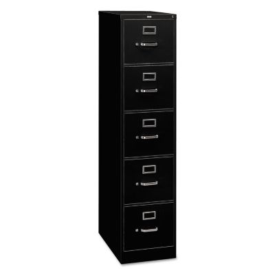HON 310 Series 5-Drawer Full-Suspension File Cabinet, Legal Size
