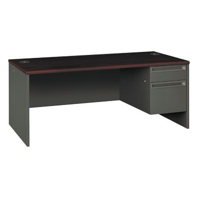 HON 38000 Series Right Pedestal Desk with 2 Drawers
