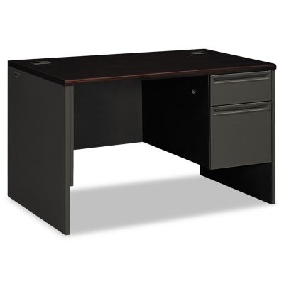 Hon 38000 Series Right Pedestal Desk, Laminate Top, Heavy-Duty Steel Ball Bearing Suspensions