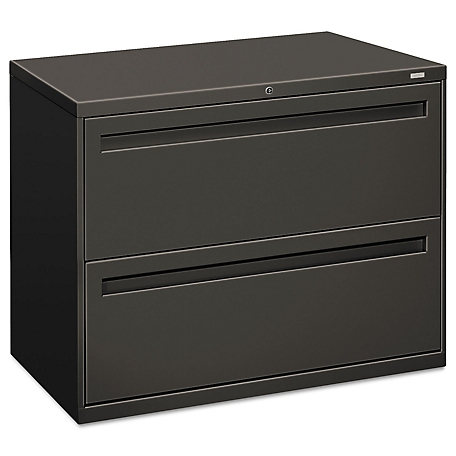 Hon 700 Series 36 Wide 2 Drawer Lateral File Cabinet Charcoal