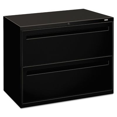 HON 700 Series 2-Drawer Lateral File Cabinet, Black