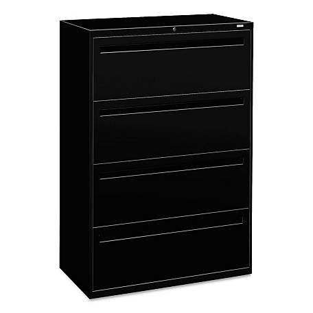 18" 4 Drawer Metal File Cabinet Black Storage Hanging Home Office Lightweight US 