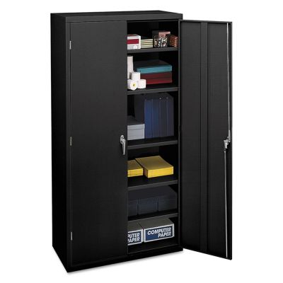 HON Assembled Storage Cabinet, 250 lb. Shelf Capacity, Black, HONSC1872P