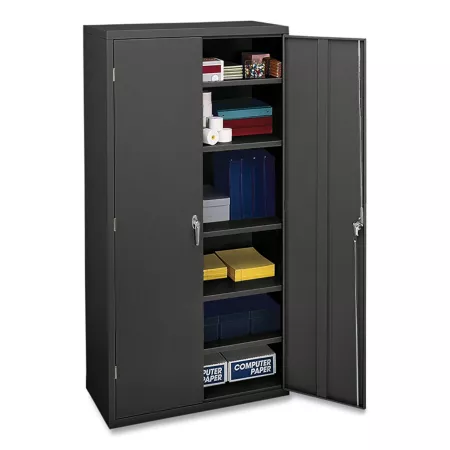 HON Assembled Storage Cabinet 250 lb Shelf Capacity Charcoal Bookcases & Bookshelves