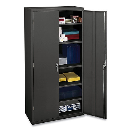 HON Assembled Storage Cabinet, 250 lb. Shelf Capacity, Charcoal