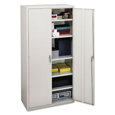 HON 5-Shelf Assembled Storage Cabinet, Light Gray