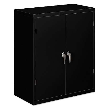 HON Assembled Storage Cabinet, 250 lb. Shelf Capacity, Black, HONSC1842Q