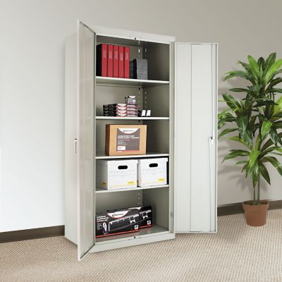 Image showing  36 in. x 24 in. x 78 in. Steel 4-Shelf Adjustable Storage Cabinet, Light Gray