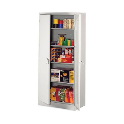 Image showing  36 in. x 24 in. x 78 in. Steel 4-Shelf Adjustable Storage Cabinet, Light Gray