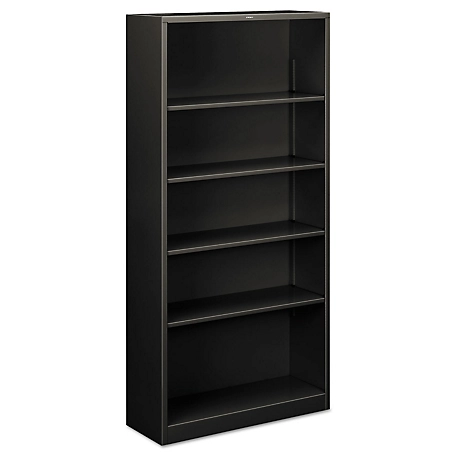HON 5-Shelf Metal Bookcase, 12-5/8 in. D x 34-1/2 in. W