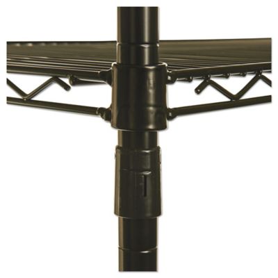 Image showing 8 th Alera 48 in. x 18 in. x 72 in. 4-Shelf NSF Certified Industrial Wire Shelving Kit, Black