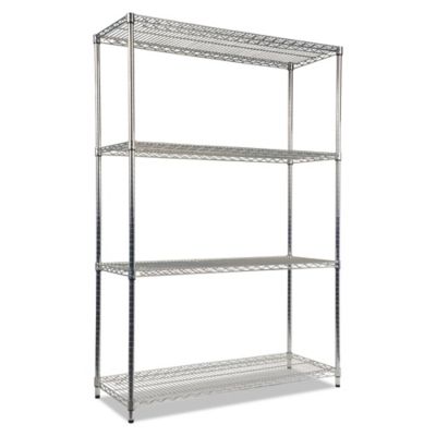 Alera 4-Shelf NSF Certified Industrial Wire Shelving Kit, 48 in. x 18 in. x 72 in. Silver