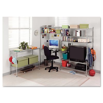Image showing  48 in. x 18 in. x 72 in. 4-Shelf NSF Certified Industrial Wire Shelving Kit, Silver