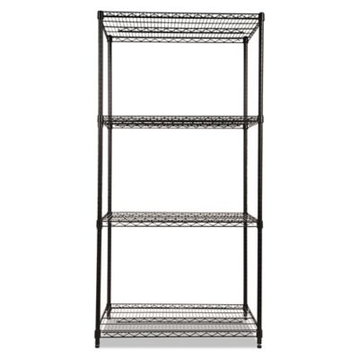 Image showing  4-Shelf NSF-Certified Industrial Wire Shelving Kit, 36 in. x 24 in. x 72 in., Black