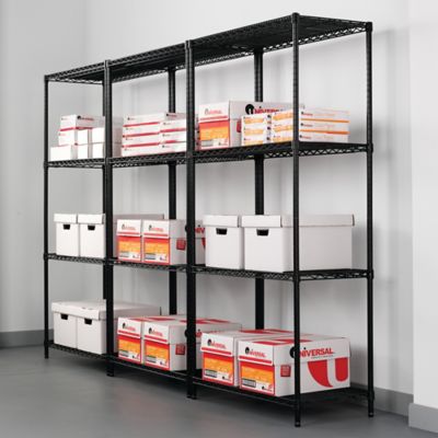 Image showing  4-Shelf NSF-Certified Industrial Wire Shelving Kit, 36 in. x 24 in. x 72 in., Black