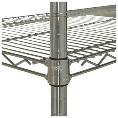 Image showing 8 th Alera 36 in. x 24 in. x 72 in. 4-Shelf NSF Certified Industrial Wire Shelving Kit, Silver