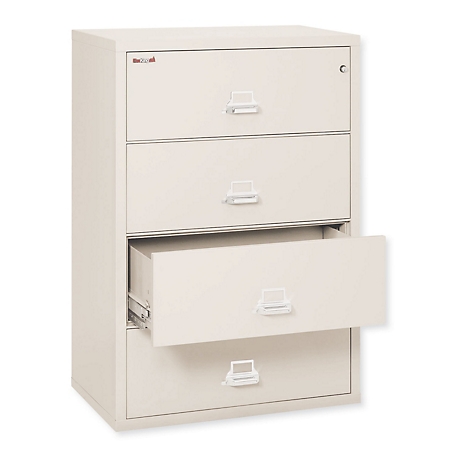 FireKing 4-Drawer Lateral File Cabinet, Letter/Legal Files, Water Resistant, 1-Hour Fire Rating