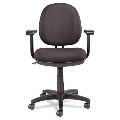 Image showing  Interval Series Swivel and Tilt Fabric Chair, Supports Up to 275 lb., Black Seat, Black Back, Black Base