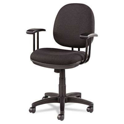 Image showing 5 th Alera Interval Series Swivel and Tilt Fabric Chair, Supports Up to 275 lb., Black Seat, Black Back, Black Base