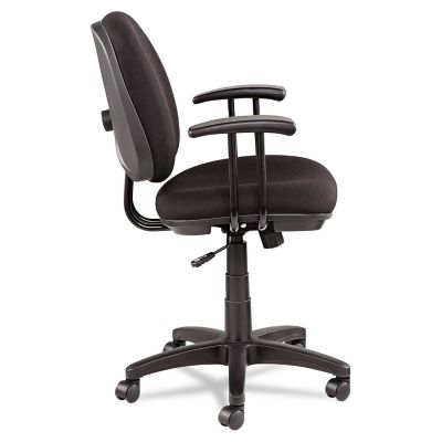 Image showing 6 th Alera Interval Series Swivel and Tilt Fabric Chair, Supports Up to 275 lb., Black Seat, Black Back, Black Base