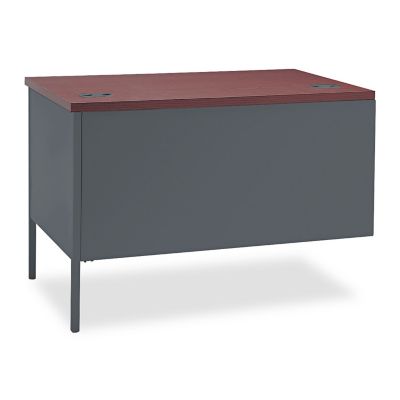 Image showing  24 in. x 42 in. x 29.5 in. Metro Classic Series Right Return Workstation, Mahogany/Charcoal