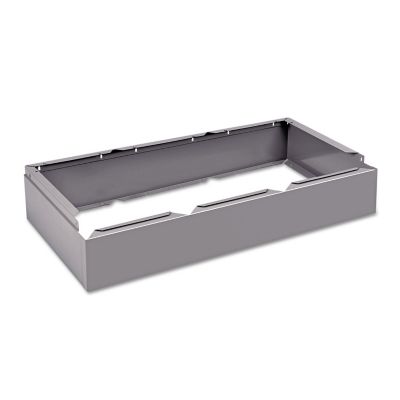 Tennsco 3 Wide Closed Locker Base, 36 in. x 18 in. x 6 in., Medium Gray