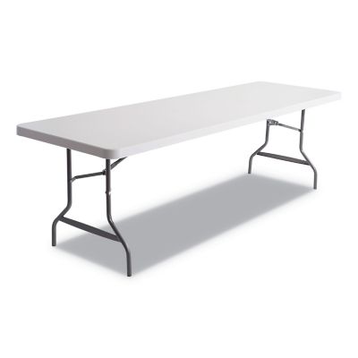 Alera Resin Rectangular Folding Table, 96 x 30 x 29, Square Edge