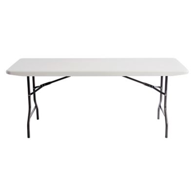 Image showing  30 in. x 72 in. Resin Rectangular Folding Table, Square Edge