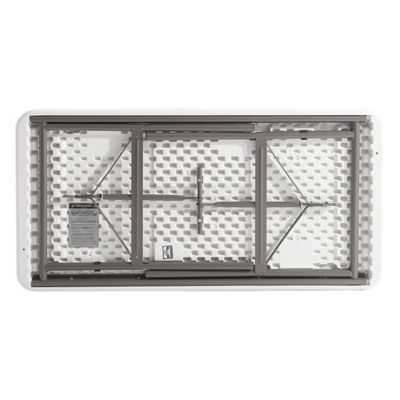 Image showing  30 in. x 72 in. Resin Rectangular Folding Table, Square Edge