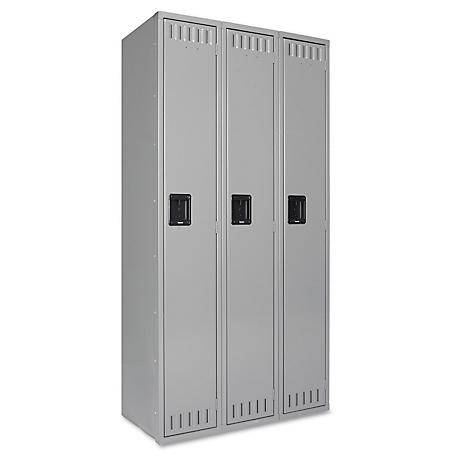 Tennsco Single-Tier Locker, 36 in. x 18 in. x 72 in., Medium Gray